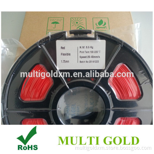 Hot Selling 2016 Printing Material Flexible Filament 1.75mm 0.5KG/Roll PLA For 3D Printer